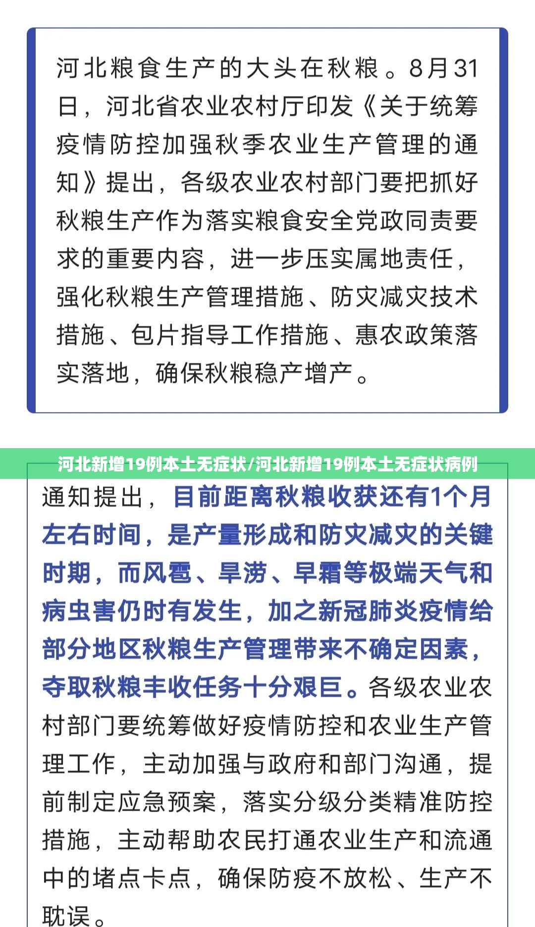 河北新增19例本土无症状/河北新增19例本土无症状病例 河北新增19例本土无症状/河北新增19例本土无症状病例