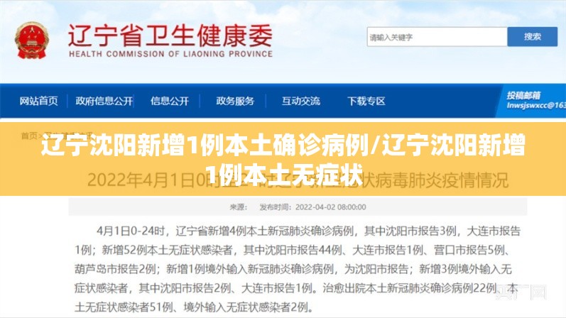 辽宁沈阳新增1例本土确诊病例/辽宁沈阳新增1例本土无症状 辽宁沈阳新增1例本土确诊病例/辽宁沈阳新增1例本土无症状