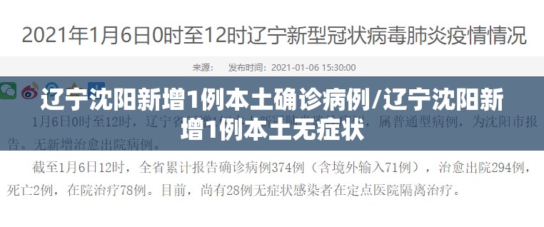 辽宁沈阳新增1例本土确诊病例/辽宁沈阳新增1例本土无症状 辽宁沈阳新增1例本土确诊病例/辽宁沈阳新增1例本土无症状