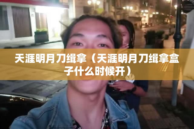天涯明月刀缉拿(天涯明月刀缉拿盒子什么时候开) 天涯明月刀缉拿(天涯明月刀缉拿盒子什么时候开)