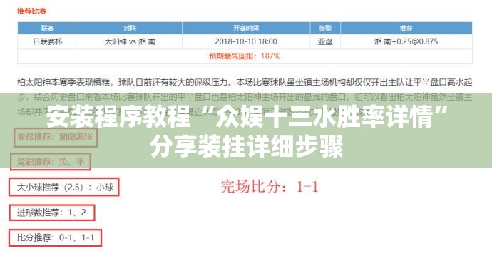 安装程序教程“众娱十三水胜率详情	”分享装挂详细步骤