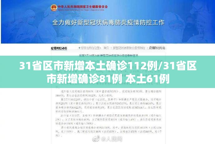 31省区市新增本土确诊112例/31省区市新增确诊81例 本土61例 31省区市新增本土确诊112例/31省区市新增确诊81例 本土61例
