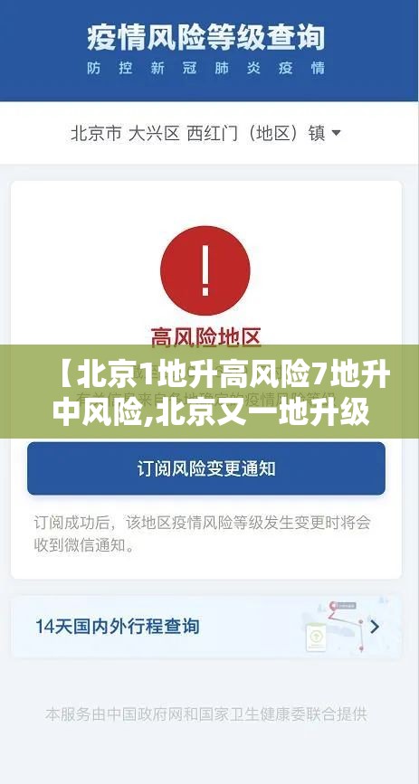 【北京1地升高风险7地升中风险,北京又一地升级中风险】 【北京1地升高风险7地升中风险,北京又一地升级中风险】
