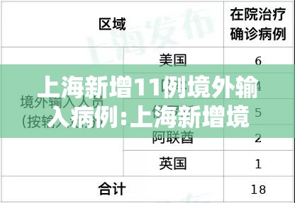 上海新增11例境外输入病例:上海新增境外输入确诊病例9例