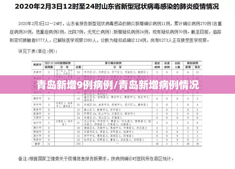 青岛新增9例病例/青岛新增病例情况 青岛新增9例病例/青岛新增病例情况