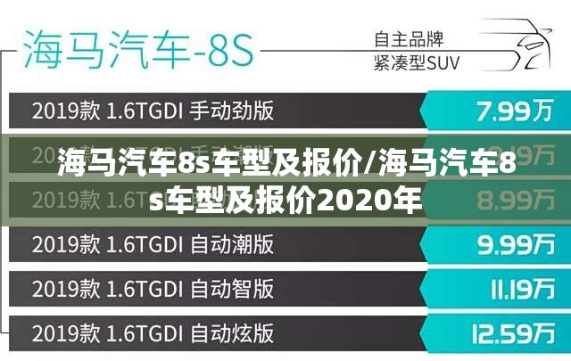 海马汽车8s车型及报价/海马汽车8s车型及报价2020年