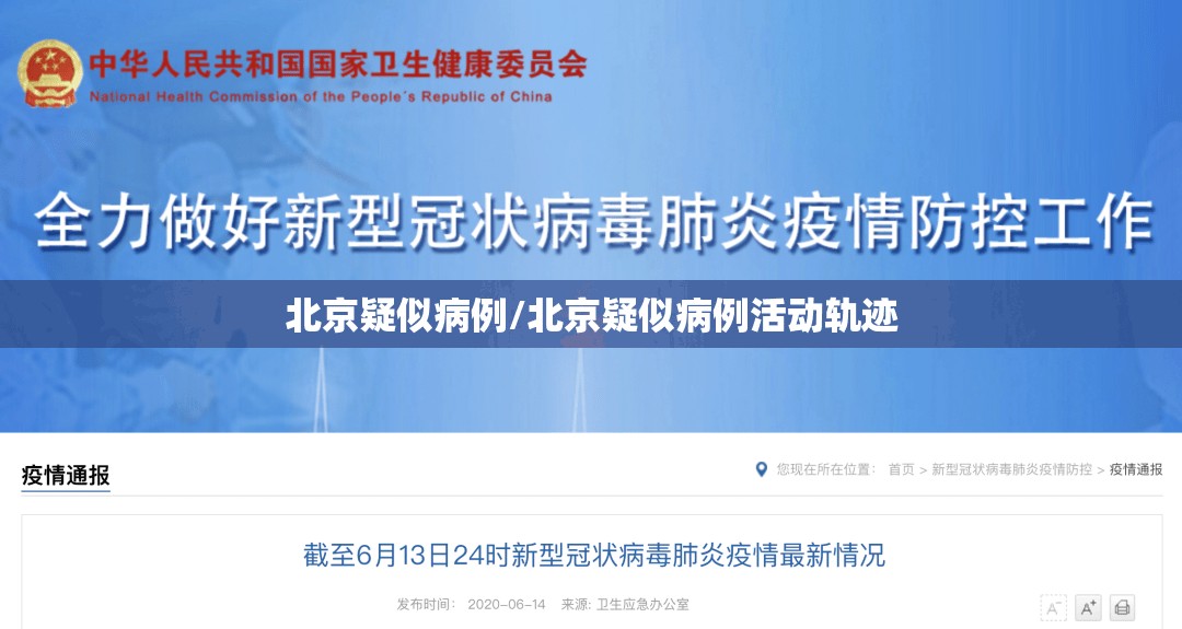 北京疑似病例/北京疑似病例活动轨迹