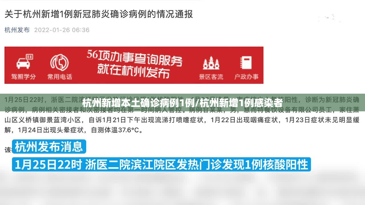 杭州新增本土确诊病例1例/杭州新增1例感染者 杭州新增本土确诊病例1例/杭州新增1例感染者