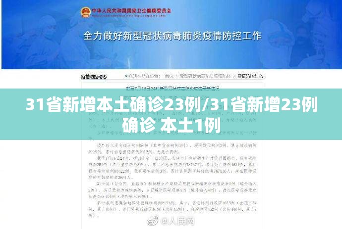 31省新增本土确诊23例/31省新增23例确诊 本土1例 31省新增本土确诊23例/31省新增23例确诊 本土1例