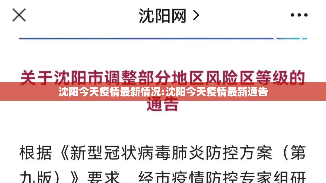 沈阳今天疫情最新情况:沈阳今天疫情最新通告 沈阳今天疫情最新情况:沈阳今天疫情最新通告