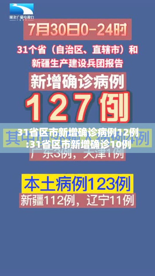 31省区市新增确诊病例12例:31省区市新增确诊10例