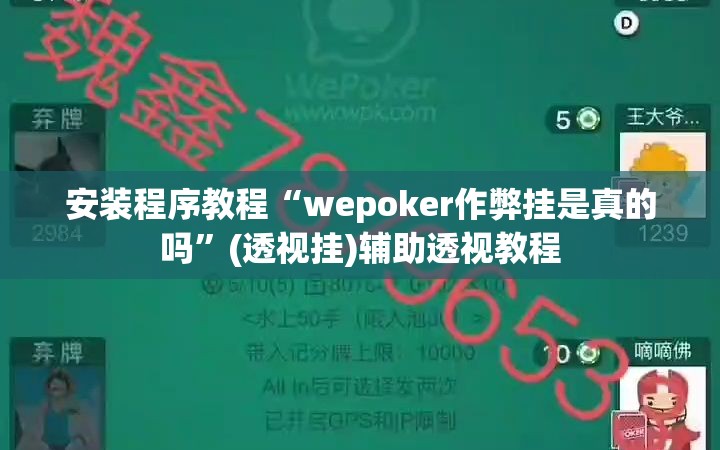 安装程序教程“wepoker作弊挂是真的吗”(透视挂)辅助透视教程