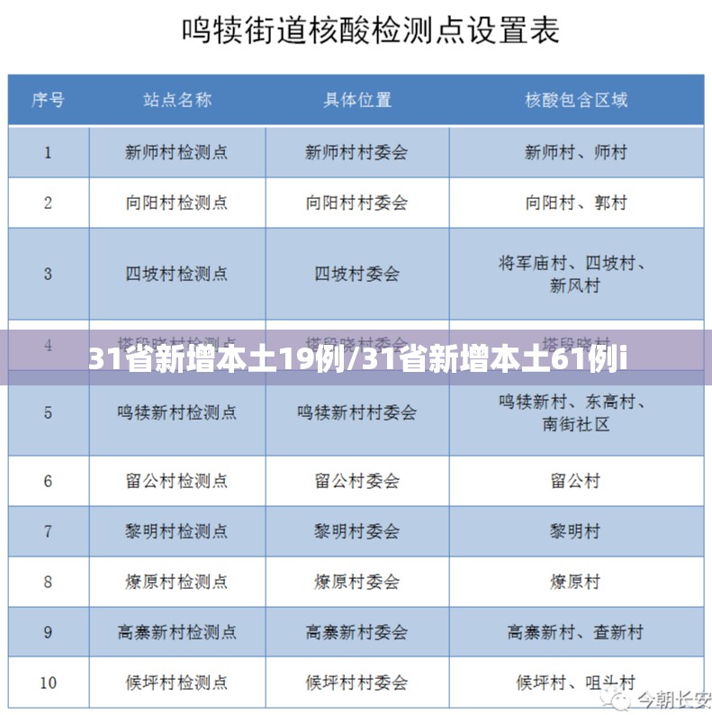 31省新增本土19例/31省新增本土61例i