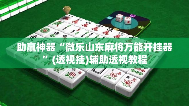 助赢神器“微乐山东麻将万能开挂器”(透视挂)辅助透视教程