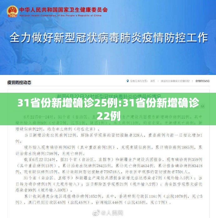 31省份新增确诊25例:31省份新增确诊22例 31省份新增确诊25例:31省份新增确诊22例