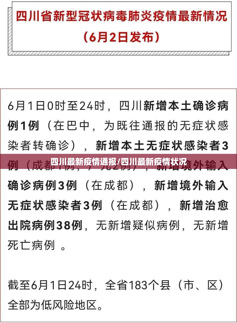 四川最新疫情通报/四川最新疫情状况