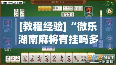 [教程经验]“微乐湖南麻将有挂吗多少钱”分享装挂详细步骤