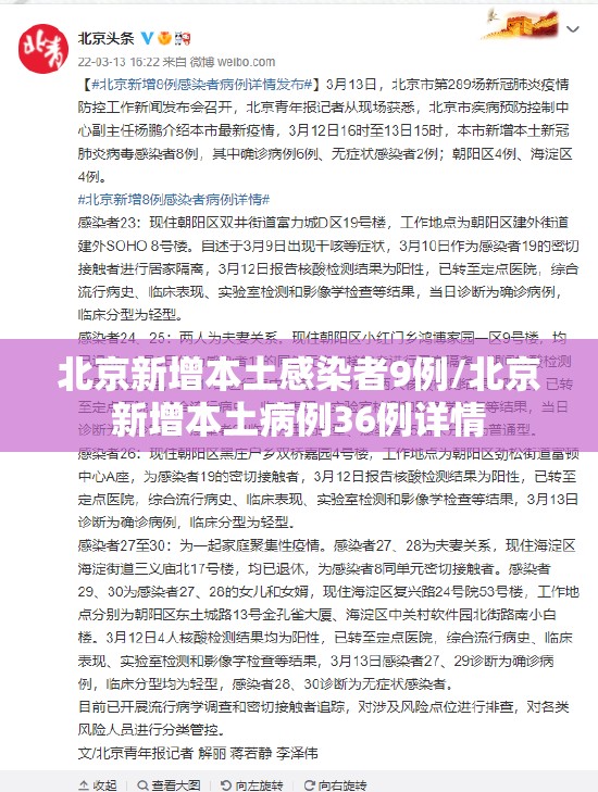 北京新增本土感染者9例/北京新增本土病例36例详情