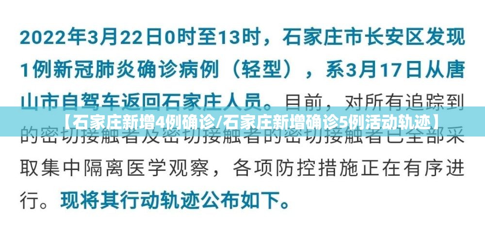 【石家庄新增4例确诊/石家庄新增确诊5例活动轨迹】 【石家庄新增4例确诊/石家庄新增确诊5例活动轨迹】