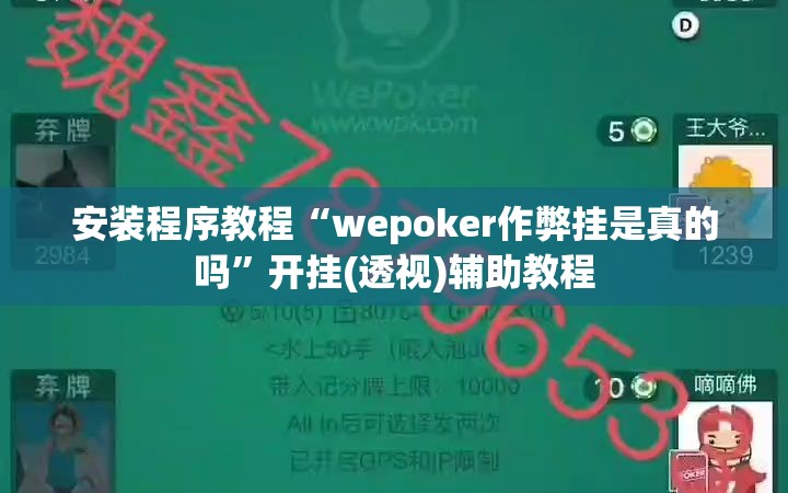 安装程序教程“wepoker作弊挂是真的吗”开挂(透视)辅助教程