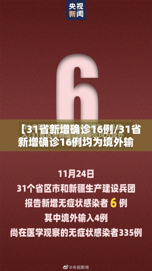 【31省新增确诊16例/31省新增确诊16例均为境外输入】 【31省新增确诊16例/31省新增确诊16例均为境外输入】