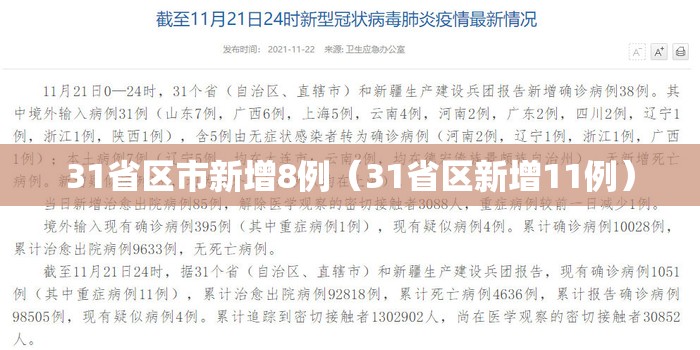 31省区市新增8例(31省区新增11例) 31省区市新增8例(31省区新增11例)