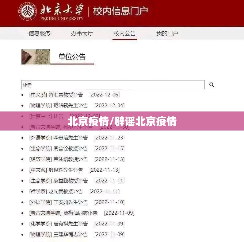 北京疫情/辟谣北京疫情 北京疫情/辟谣北京疫情