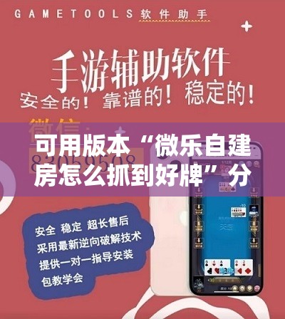 可用版本“微乐自建房怎么抓到好牌”分享装挂详细步骤