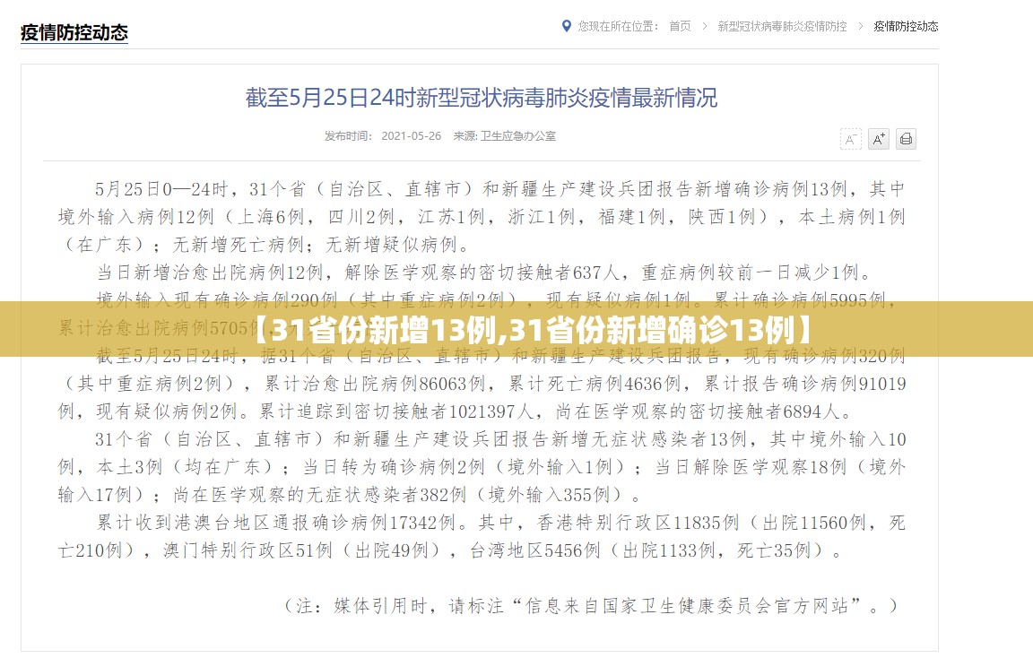 【31省份新增13例,31省份新增确诊13例】
