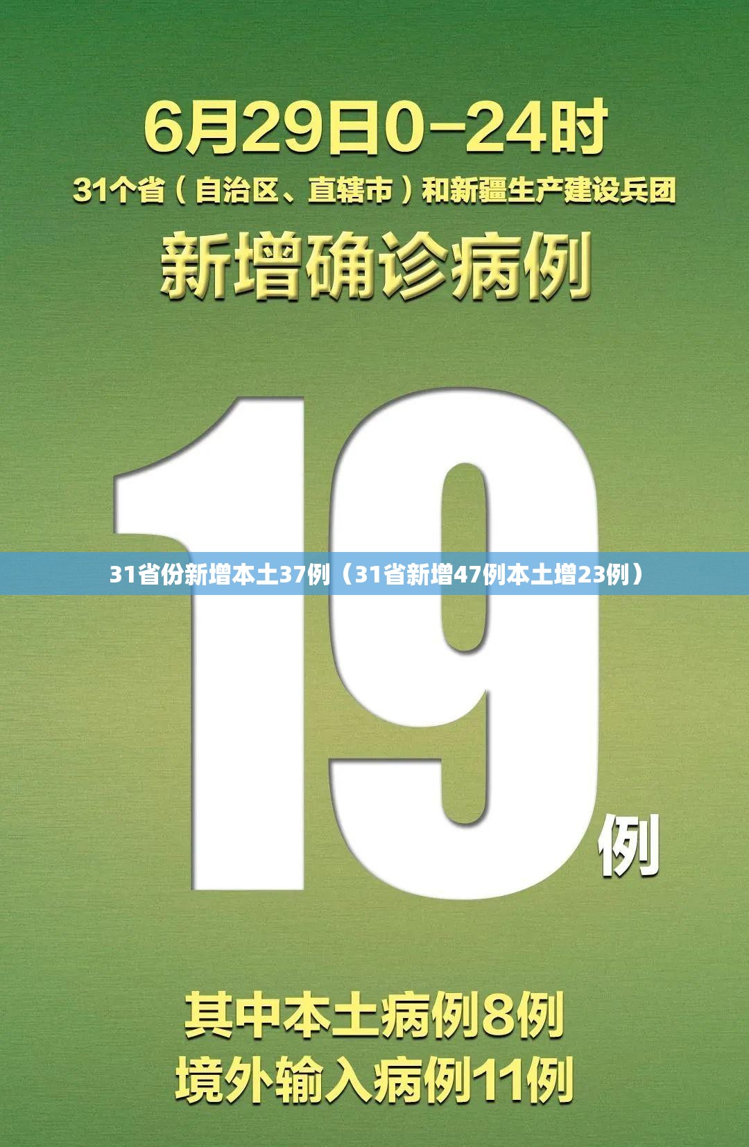 31省份新增本土37例(31省新增47例本土增23例) 31省份新增本土37例(31省新增47例本土增23例)