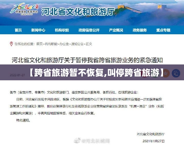 【跨省旅游暂不恢复,叫停跨省旅游】