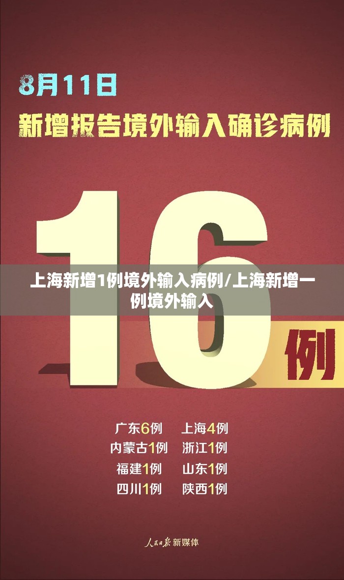上海新增1例境外输入病例/上海新增一例境外输入