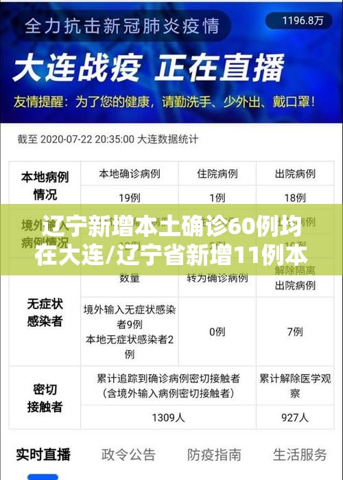 辽宁新增本土确诊60例均在大连/辽宁省新增11例本土确诊病例,均为大连市报告病例