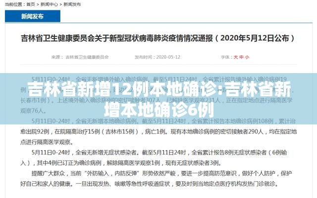 吉林省新增12例本地确诊:吉林省新增本地确诊6例 吉林省新增12例本地确诊:吉林省新增本地确诊6例