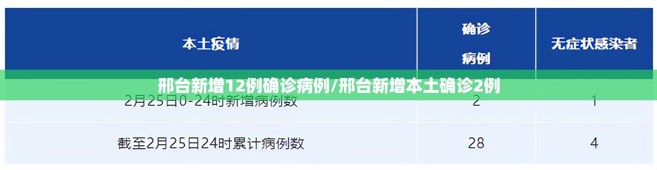 邢台新增12例确诊病例/邢台新增本土确诊2例