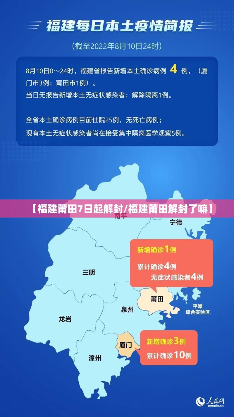 【福建莆田7日起解封/福建莆田解封了嘛】