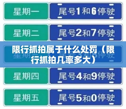 限行抓拍属于什么处罚(限行抓拍几率多大) 限行抓拍属于什么处罚(限行抓拍几率多大)