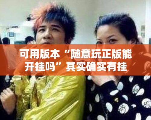 可用版本“随意玩正版能开挂吗”其实确实有挂