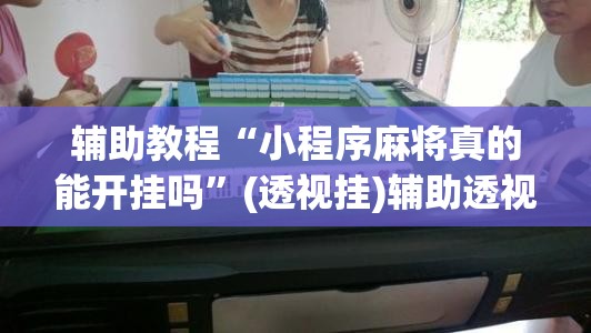 辅助教程“小程序麻将真的能开挂吗”(透视挂)辅助透视教程