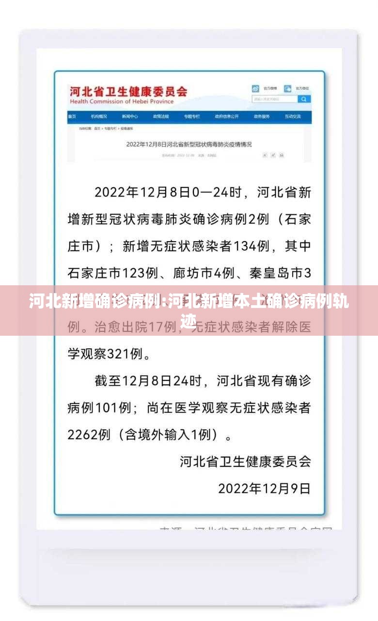 河北新增确诊病例:河北新增本土确诊病例轨迹 河北新增确诊病例:河北新增本土确诊病例轨迹