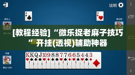 [教程经验]“微乐捉老麻子技巧”开挂(透视)辅助神器