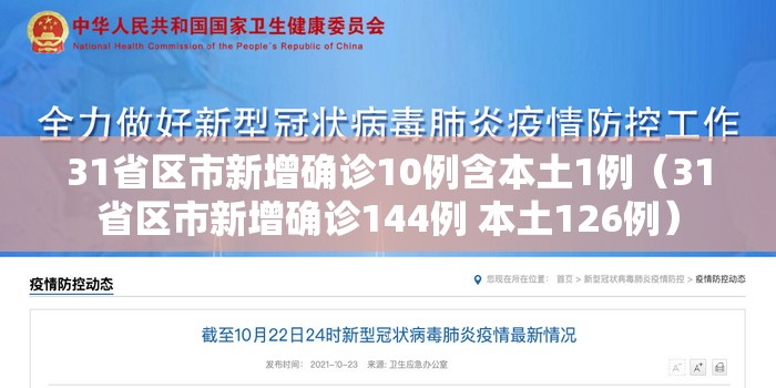 31省区市新增确诊10例含本土1例（31省区市新增确诊144例 本土126例）