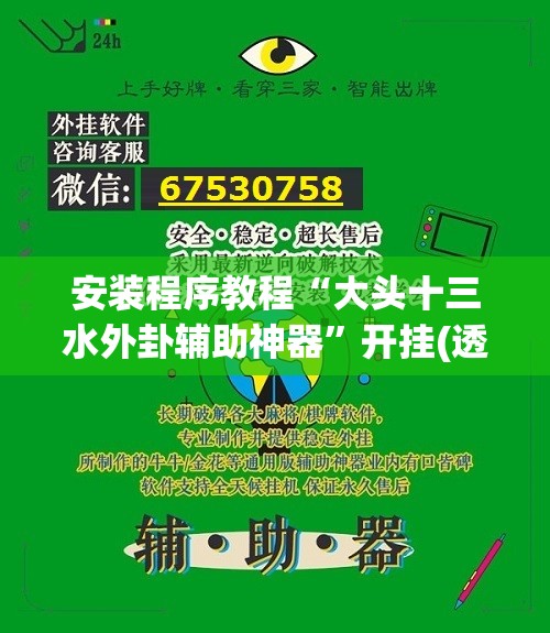 安装程序教程“大头十三水外卦辅助神器”开挂(透视)辅助神器