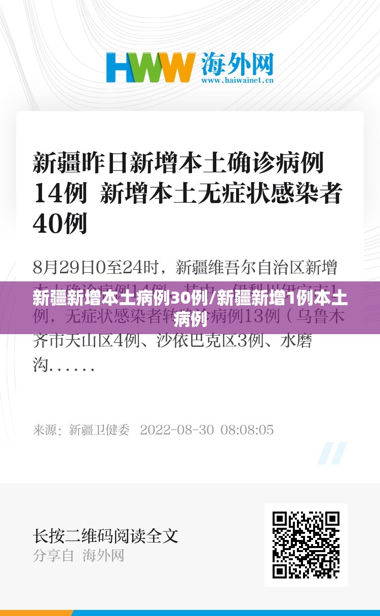 新疆新增本土病例30例/新疆新增1例本土病例 新疆新增本土病例30例/新疆新增1例本土病例