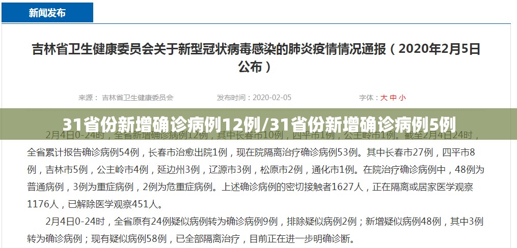 31省份新增确诊病例12例/31省份新增确诊病例5例 31省份新增确诊病例12例/31省份新增确诊病例5例