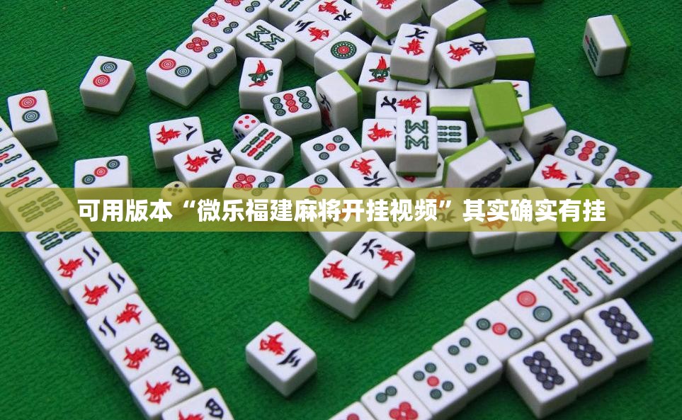 可用版本“微乐福建麻将开挂视频”其实确实有挂