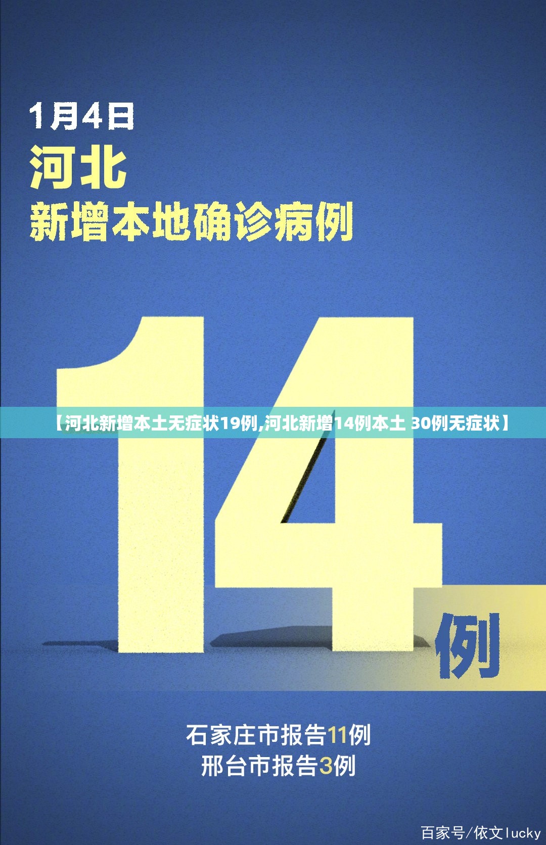 【河北新增本土无症状19例,河北新增14例本土 30例无症状】 【河北新增本土无症状19例,河北新增14例本土 30例无症状】