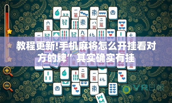 教程更新!手机麻将怎么开挂看对方的牌”其实确实有挂