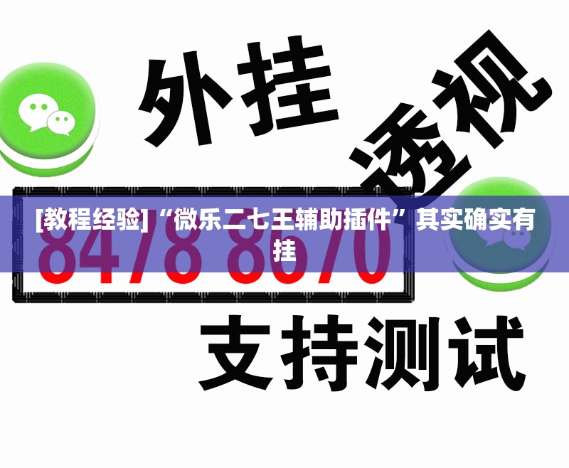 [教程经验]“微乐二七王辅助插件	”其实确实有挂