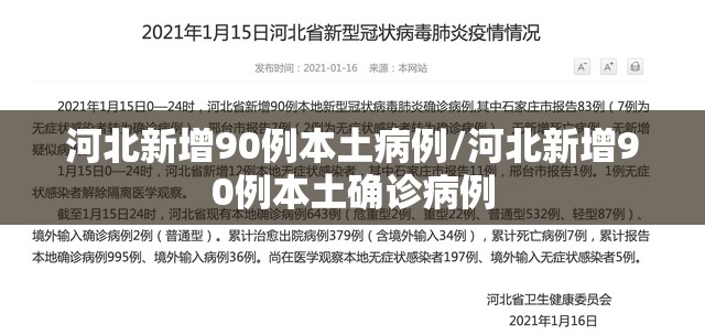 河北新增90例本土病例/河北新增90例本土确诊病例